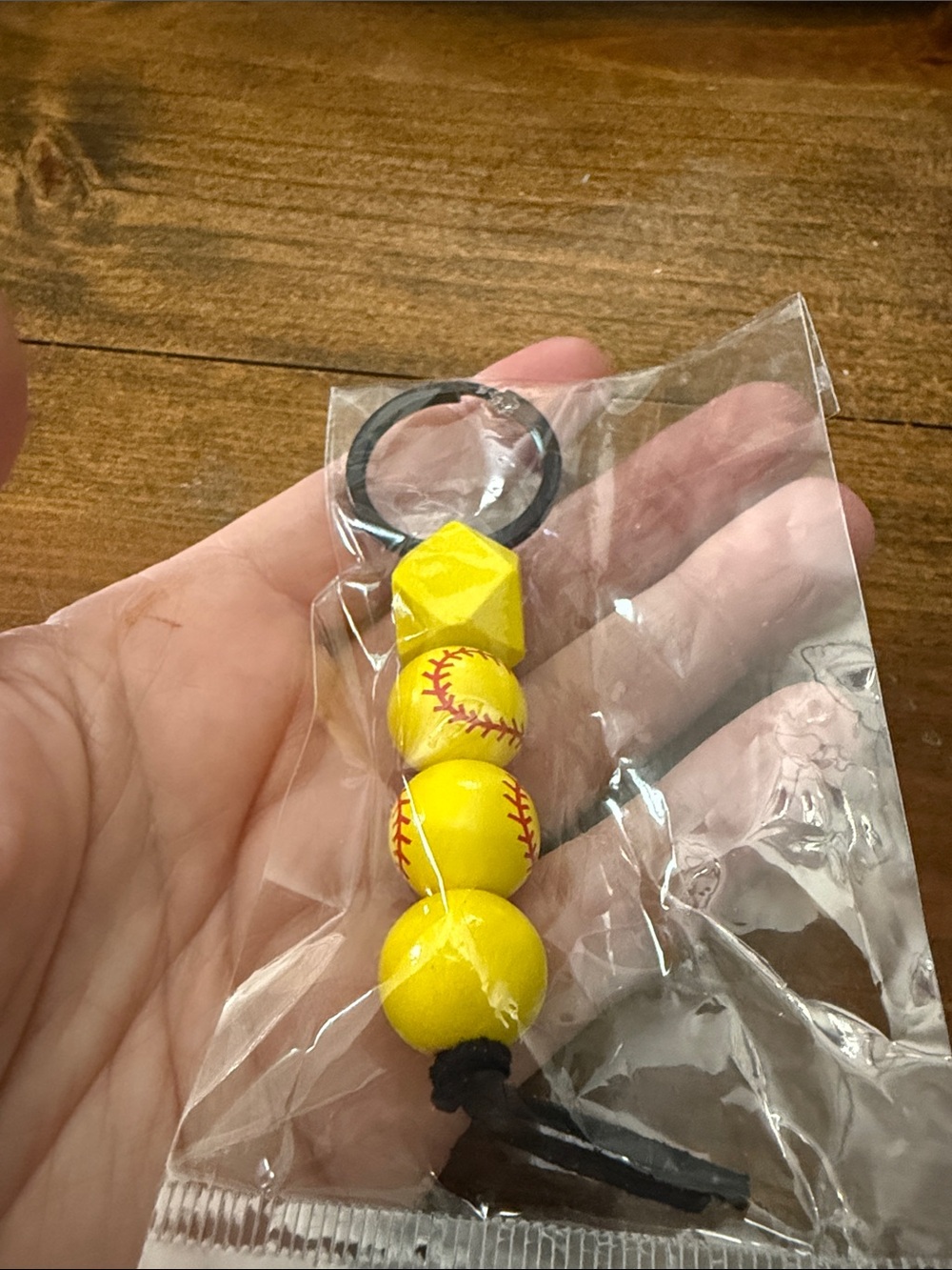 Softball 🥎 Earring and Bead Keychain Set - Picture 5 of 5